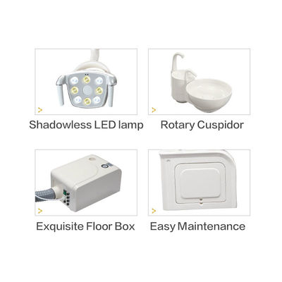 Unit Kursi Gigi Elektrik Ergonomis 300W Dengan Lampu Bedah LED
