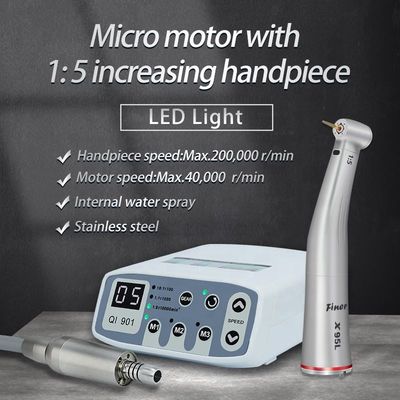 Micromotor tanpa sikat dengan 1: 5 Dental Handpiece Unit Listrik Untuk Klinis