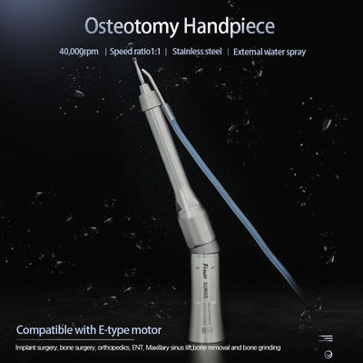 Bedah Gigi Miring Lurus Handpiece 20 Derajat Osteotomi Hand Piece 1:1 Drive Langsung Untuk Bur Bedah