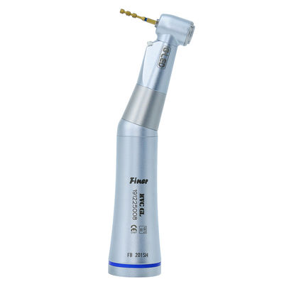 Contra Angle Metal Dental Handpiece Kecepatan Lambat Koneksi Tipe E Warna Biru