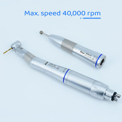 Contra Angle Metal Dental Handpiece Kecepatan Lambat Koneksi Tipe E Warna Biru