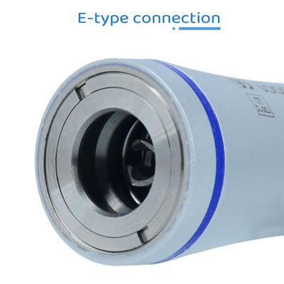 Contra Angle Metal Dental Handpiece Kecepatan Lambat Koneksi Tipe E Warna Biru