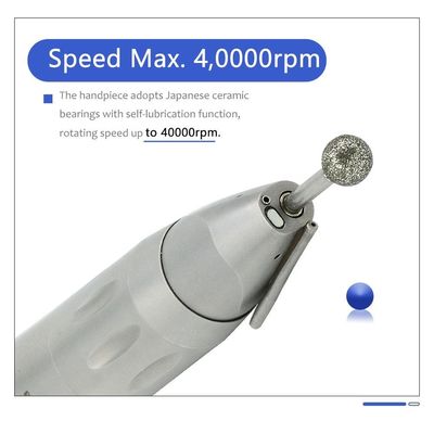 Handpiece Kerucut Hidung Lurus Tahan Lama, Serat Optik Handpiece Gigi Stainless Steel