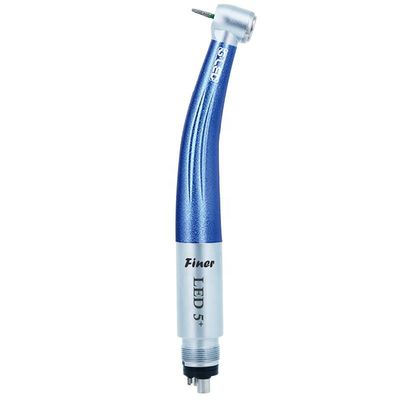 2 Lubang 4 Lubang Handpiece Turbin Udara Berkecepatan Tinggi Bahan Logam Dengan 5 LED