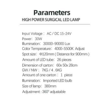Lampu Kursi Gigi LED dengan Penyesuaian Suhu Warna