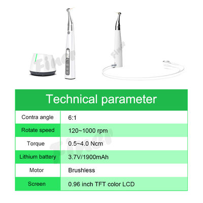 1000rpm 6/1 Apex Locator Endo Motor Perawatan Endodontik Saluran Akar Otomatis