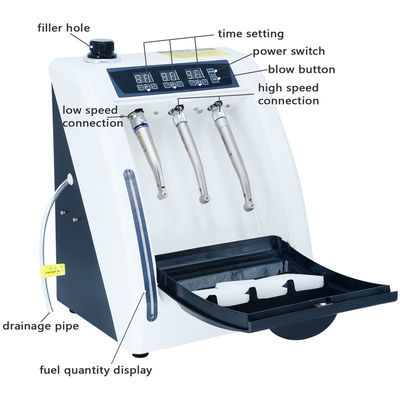 60L/Min Pelumas Handpiece Gigi Kecepatan Tinggi Atau Rendah Mesin Pelumas Handpiece