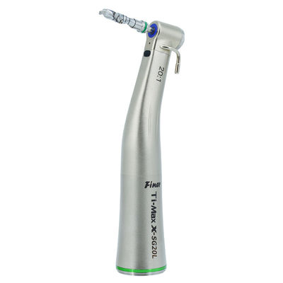 Handpiece Implan Gigi yang Dapat Dilepas 20-1 Pengurangan Kecepatan Fiber Optical Contra Angle