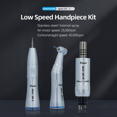 25000rpm Dental Handpiece Set Internal Air Spray Air Motor Contra Angle lurus