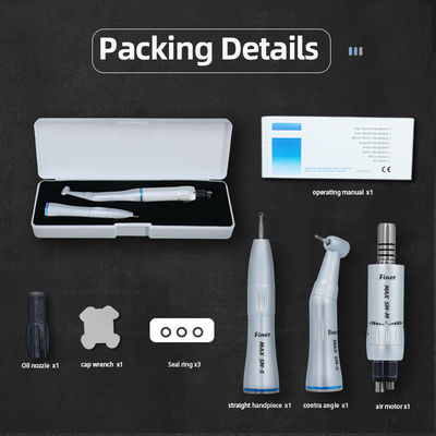25000rpm Dental Handpiece Set Internal Air Spray Air Motor Contra Angle lurus