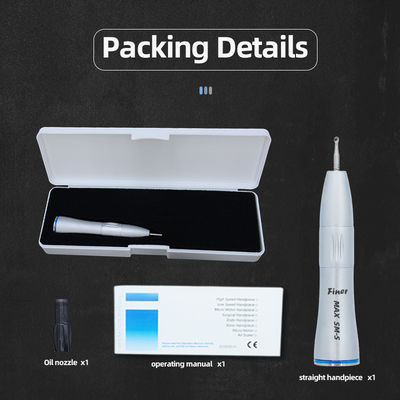 Air Turbine Dental Handpiece lurus Kecepatan rendah Dengan Pencet Tombol Handpiece