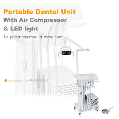 Dental Tray Lampu LED Mengoperasikan Portable Dental Unit Dengan Kompresor Udara
