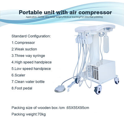 540W Foot Switch Unit Gigi Dengan Kompresor Udara Sedot Tiga Cara Jarum Suntik Handpiece Scaler