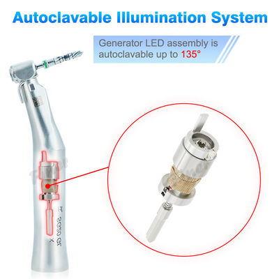 Pengurangan Contra Angle E-Generator Led Light 20/1 Implan Gigi Handpiece