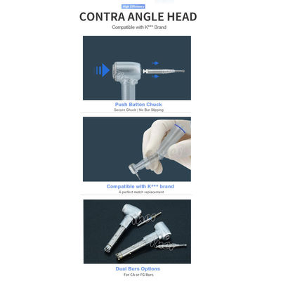 Bagian Kepala Aksesoris Gigi Untuk Handpiece Contra Angle Tekan Button Kepala Gigi