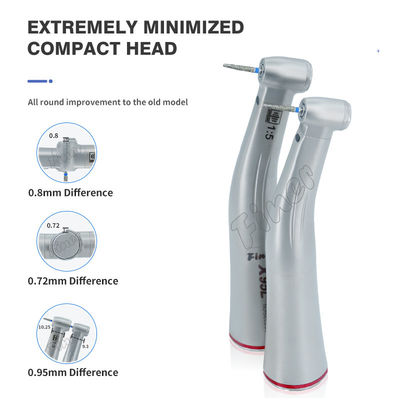 LED Electric Motor Handpiece 1:5 Mini Head Contra Angle Meningkatkan Kecepatan Handpiece