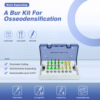 Long &amp; Short Drills Kit Osseodentification Drills Kit Untuk Implantasi Gigi