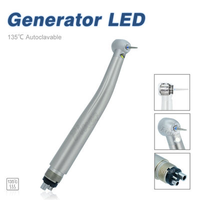 Peralatan Kedokteran Gigi Turbin Kecepatan Tinggi Handpiece Gigi Cepat Dengan Lampu Led Generator