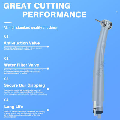 4 lubang Turbin Udara Gigi Cepat Handpiece Gigi Kecepatan Tinggi Handpiece