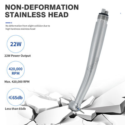 Handpiece Kecepatan Tinggi Turbin Gigi Air-Driven Baja Rustless dengan CE