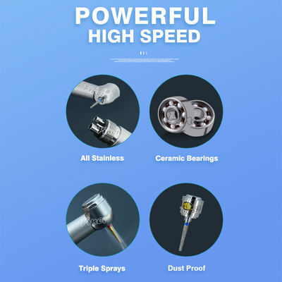 Handpiece Kecepatan Tinggi Turbin Gigi Air-Driven Baja Rustless dengan CE